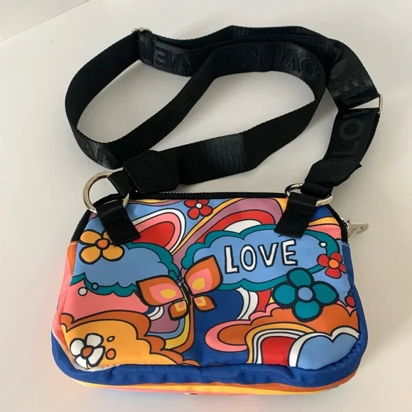 Brighton Power Of Love Convertible Graphic Crossbody/Shoulder Bag NWT - Picture 4 of 14